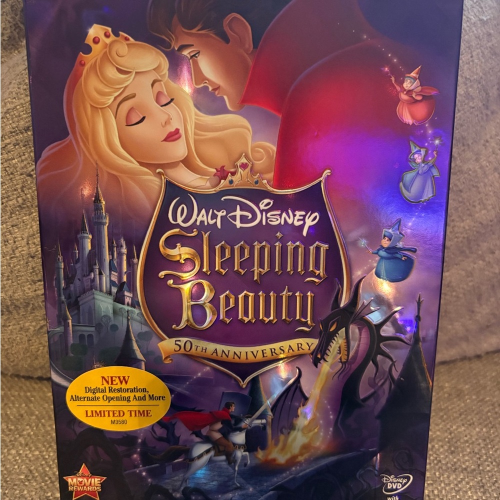 Disney Sleeping Beauty 50th Anniversary Blu-ray - Purple and Gold